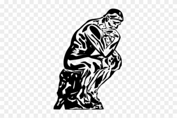 Статуя Родена мыслитель вектор