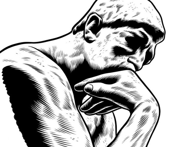 Мыслитель вектор