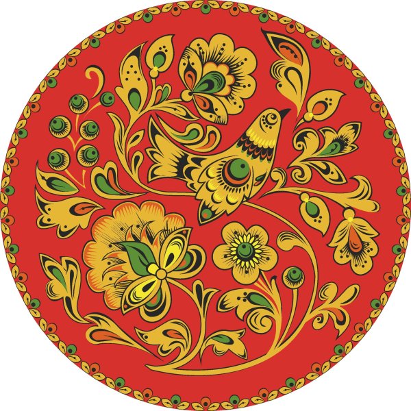Городецкий стиль хохломской росписи