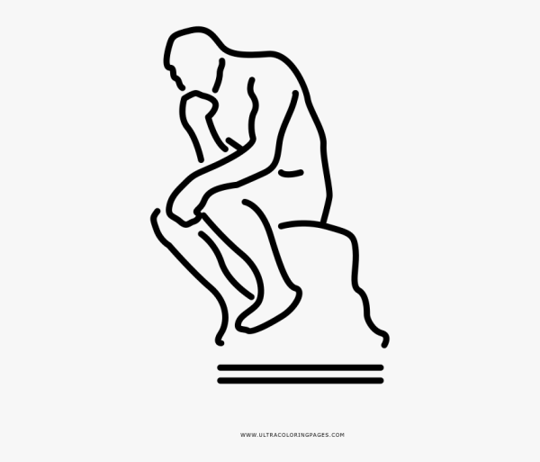 Мыслитель Родена силуэт