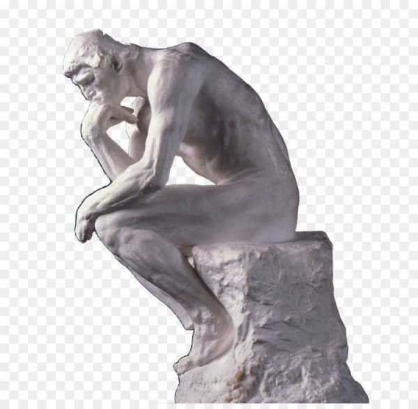 Мыслитель Роден прозрачный фон