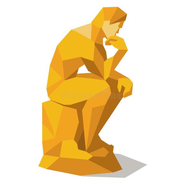 Роден мыслитель вектор