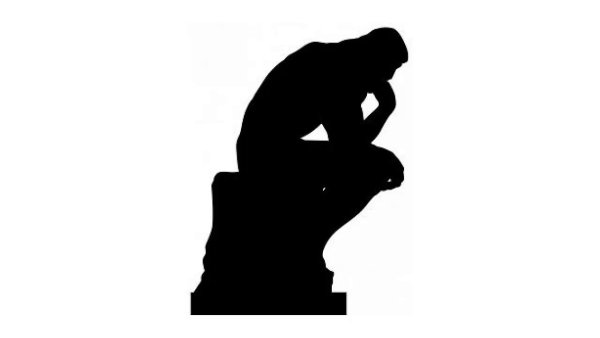Мыслитель Родена силует