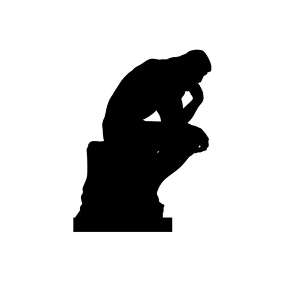 Мыслитель Родена силуэт