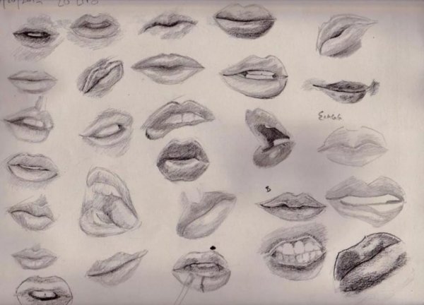 Губы в разных ракурсах