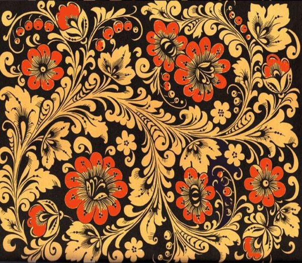 Русская роспись Хохлома орнамент