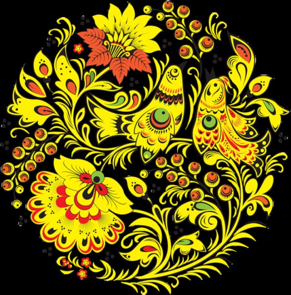 Пермогорская роспись птица Сирин