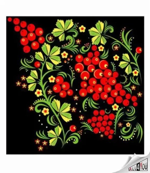 Ваза с хохломской росписью для детей