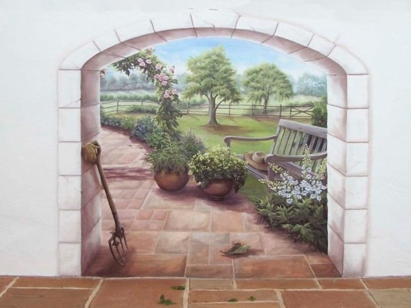 Натюрморт обманка карандашом