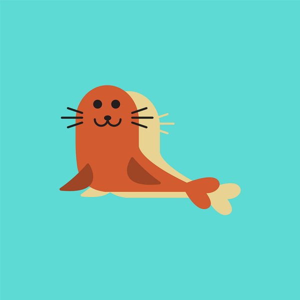 Морж мультяшный