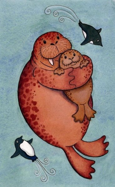 Моржи мультяшные