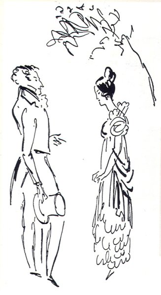 Зарисовки Пушкина к роману Евгений Онегин