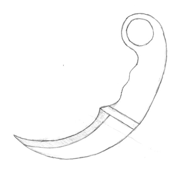 Ножи КС го чертежи керамбит