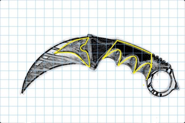 Нож керамбит вектор