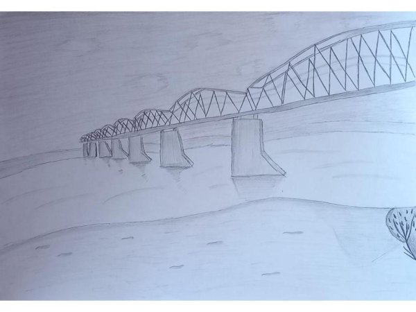 Река Кама рисунок детский