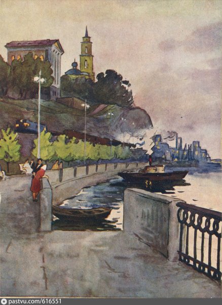 Набережная Кама зарисовки