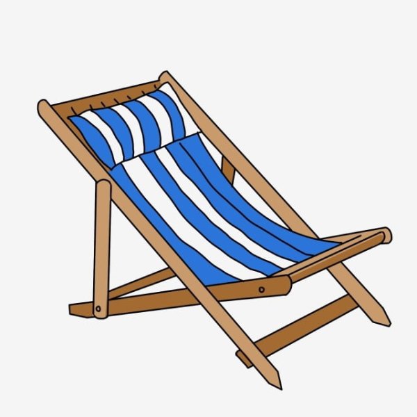 Шезлонг на прозрачном фоне