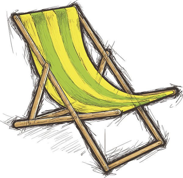 Шезлонг нарисовать