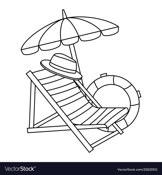 Шезлонг нарисовать