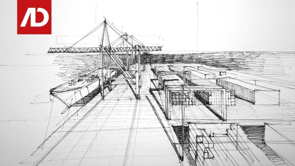Порт Мурманск рисунок