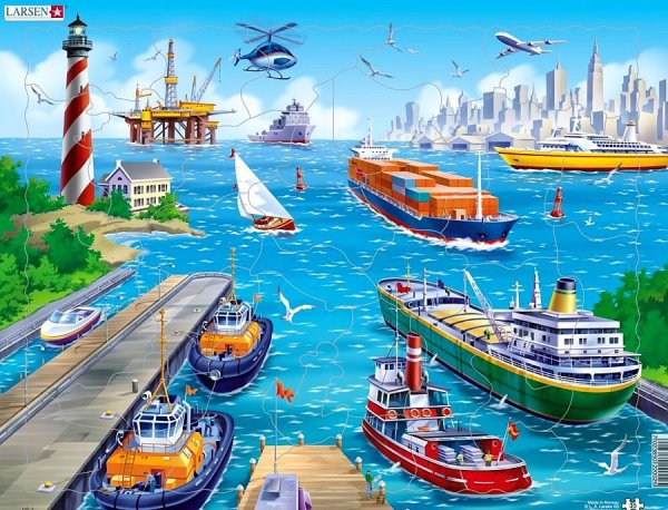 Морской порт иллюстрация