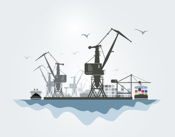 Морской порт раскраска