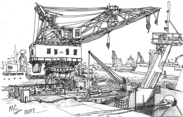 Морской порт вектор