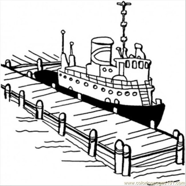 Корабль в море вектор