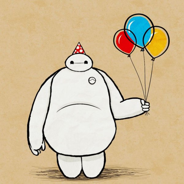 Беймакс рисунок карандашом