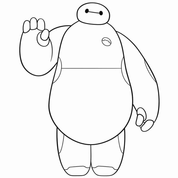 Робот Беймакс раскраска