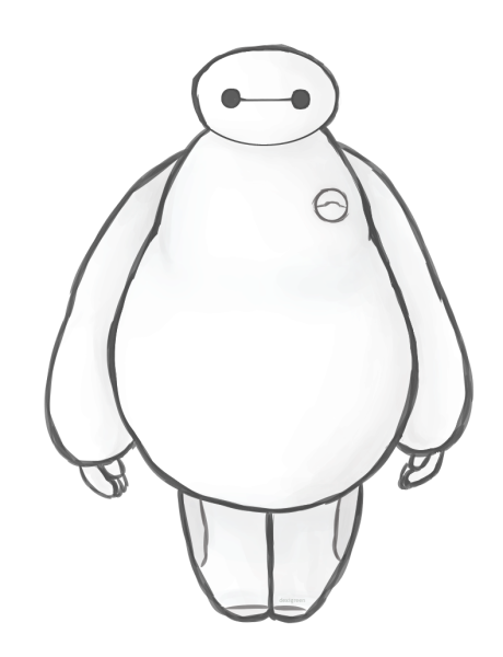 Бэймакс город героев нарисовать