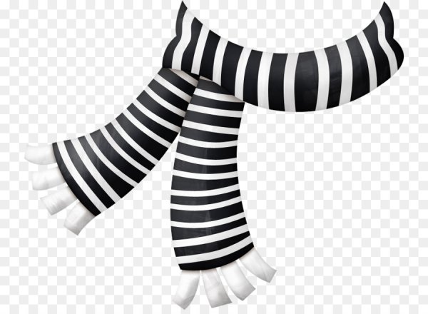 Новогодний полосатый шарф