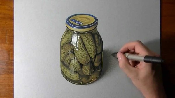 Огурчик нарисованный