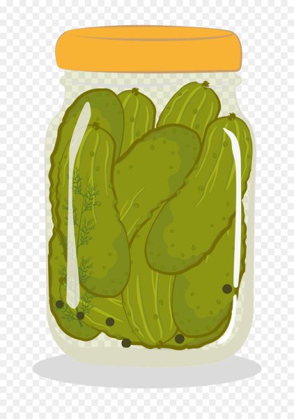 Банка с огурцами мультяшная