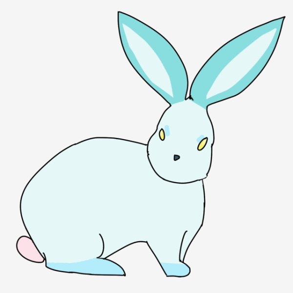 Голубой заяц рисунок