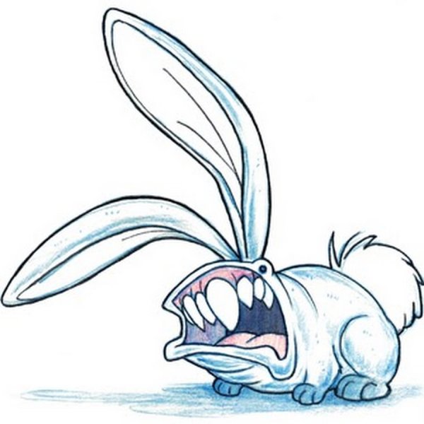 Водяной кролик рисованный