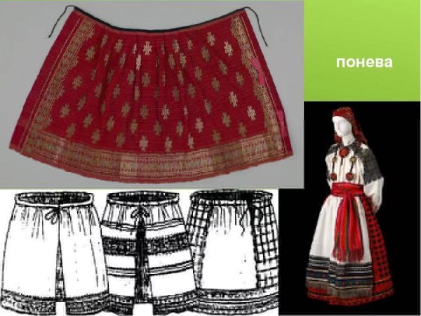 Русский сарафан и рубаха и понева