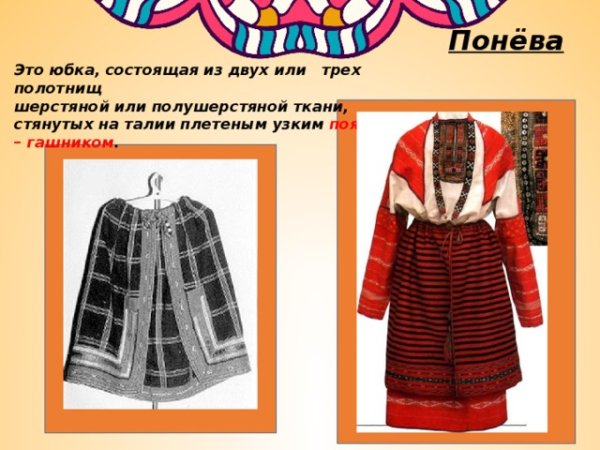 Понёвный комплекс русского народного костюма