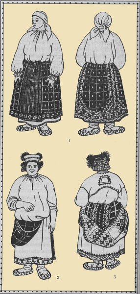 Понева одежда в древней Руси рисунок