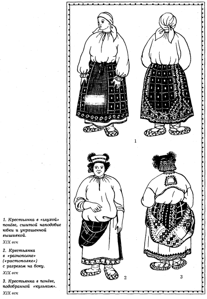 Поневный комплекс женского русского народного костюма