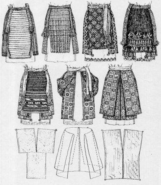 Понёва русский народный костюм выкройка