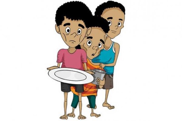 Голодные дети за столом