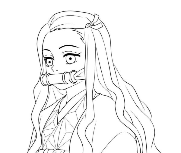 Клинок рассекающий демонов раскраска Незуко