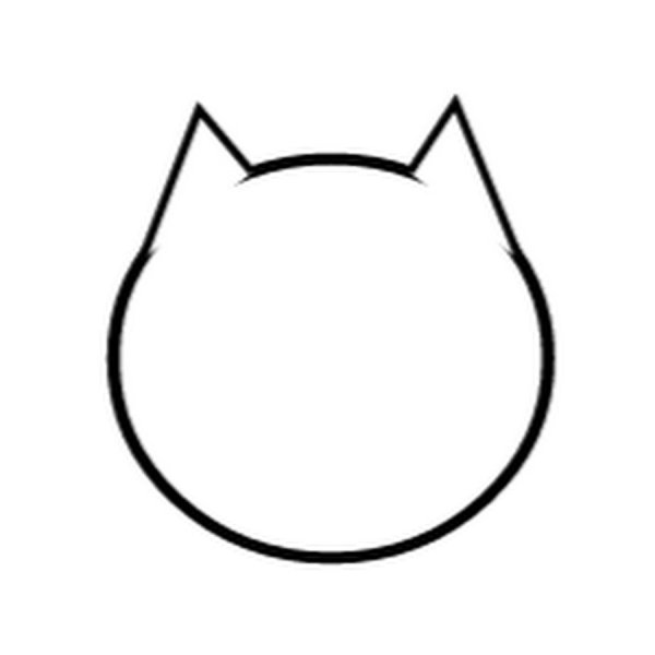 Голова кота контур