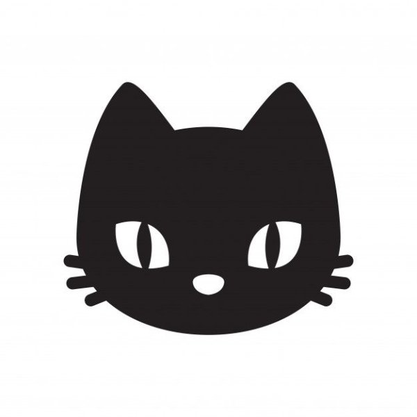 Силуэт кошачьей головы
