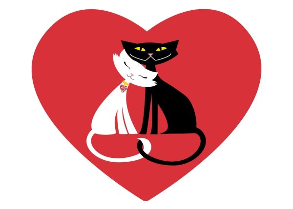 Кошечка с сердечком