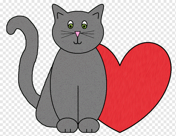 Кошка с сердечком