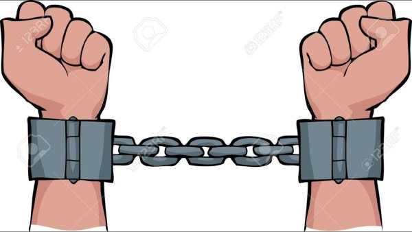 Руки в цепях раб