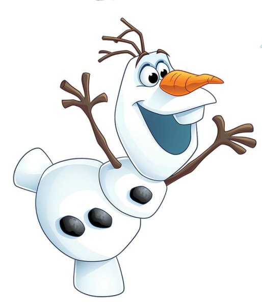 Нарисовать снеговика Олафа
