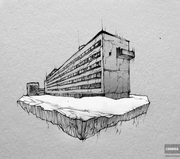 Эскизы зданий в стиле конструктивизм